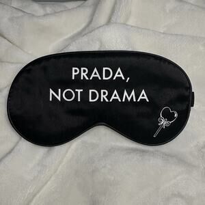 Prada Not Drama Silky Satin Luxury Sleep Mask - Adjustable, Perfect For Travel